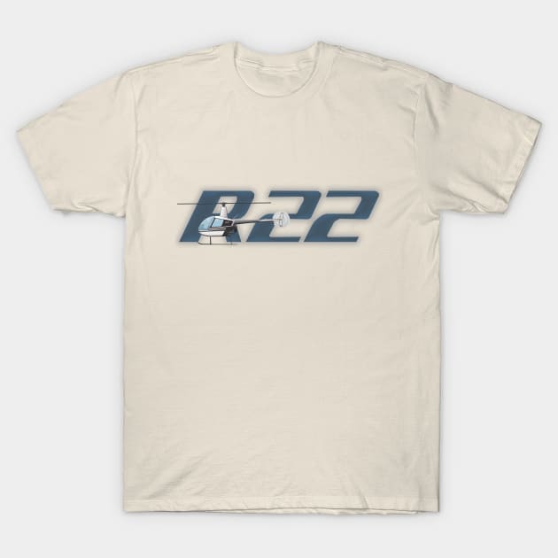 R22 Helicopter T-Shirt by Caravele